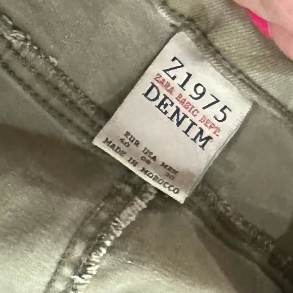 Zara Olive Denim Pants - Picture 11 of 13